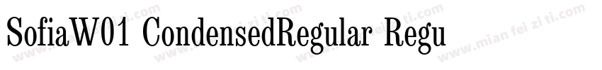 SofiaW01 CondensedRegular Regular字体转换
